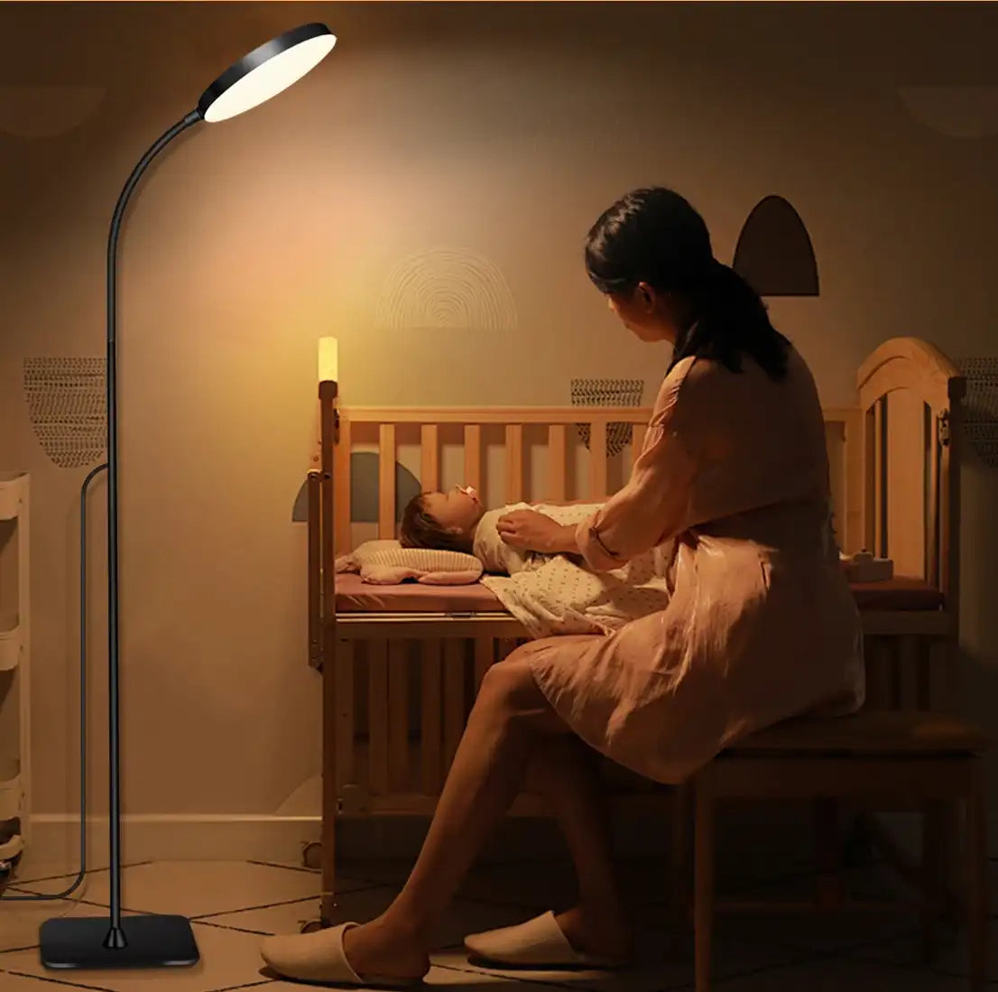LED Floor Lamp with Flexible Gooseneck