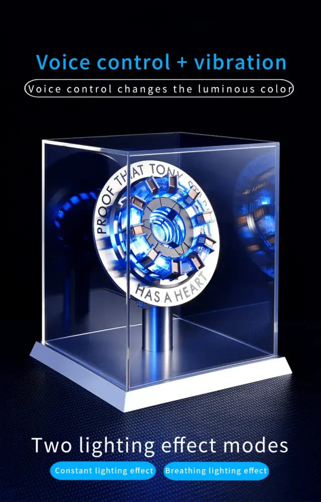 Stark Arc Reactor Metal Alloy USB LED Lamp Voice Control PVD 18cm Collectible