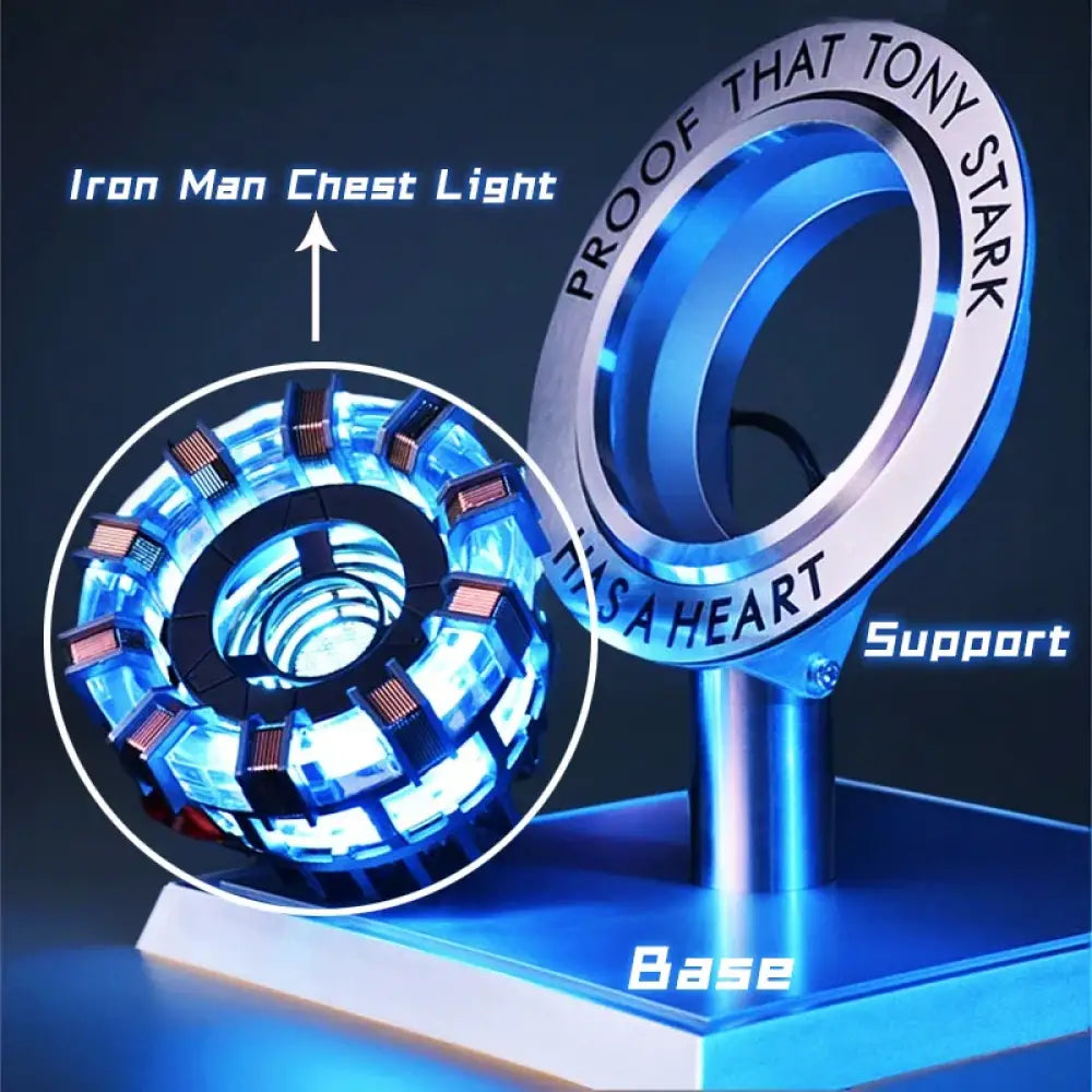 Stark Arc Reactor Metal Alloy USB LED Lamp Voice Control PVD 18cm Collectible