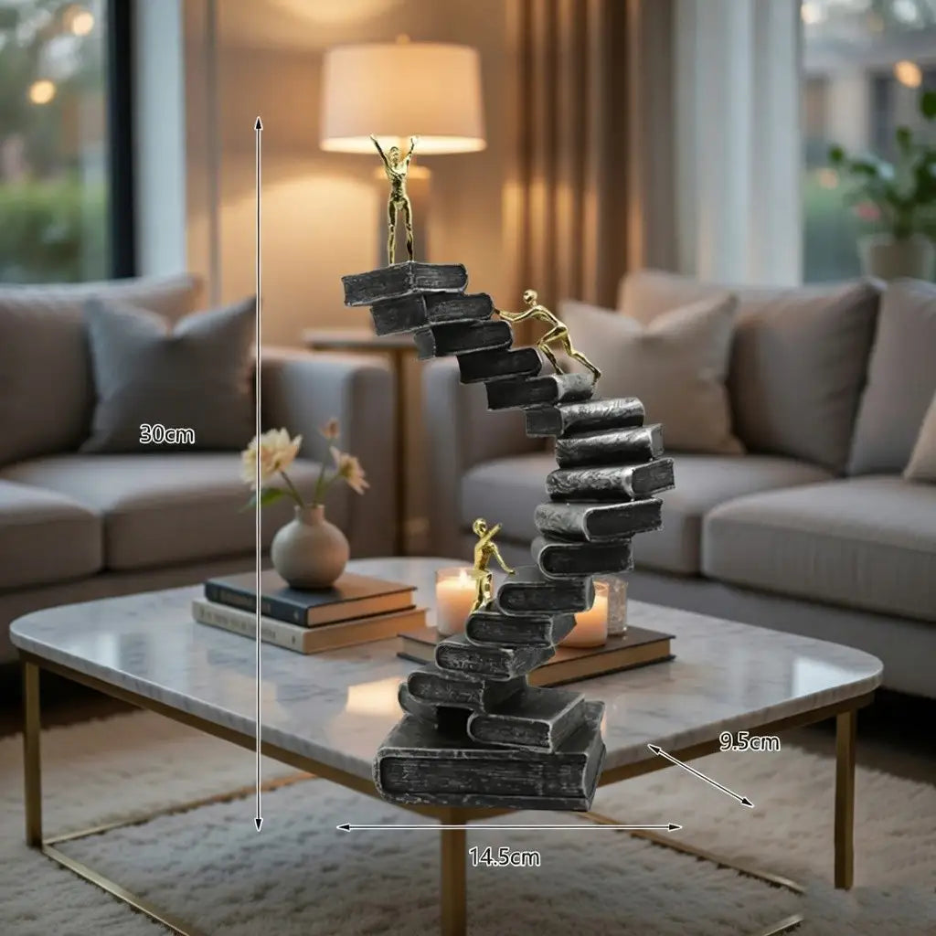 Success Ladder Sculpture – Motivational Resin Climbing Statue