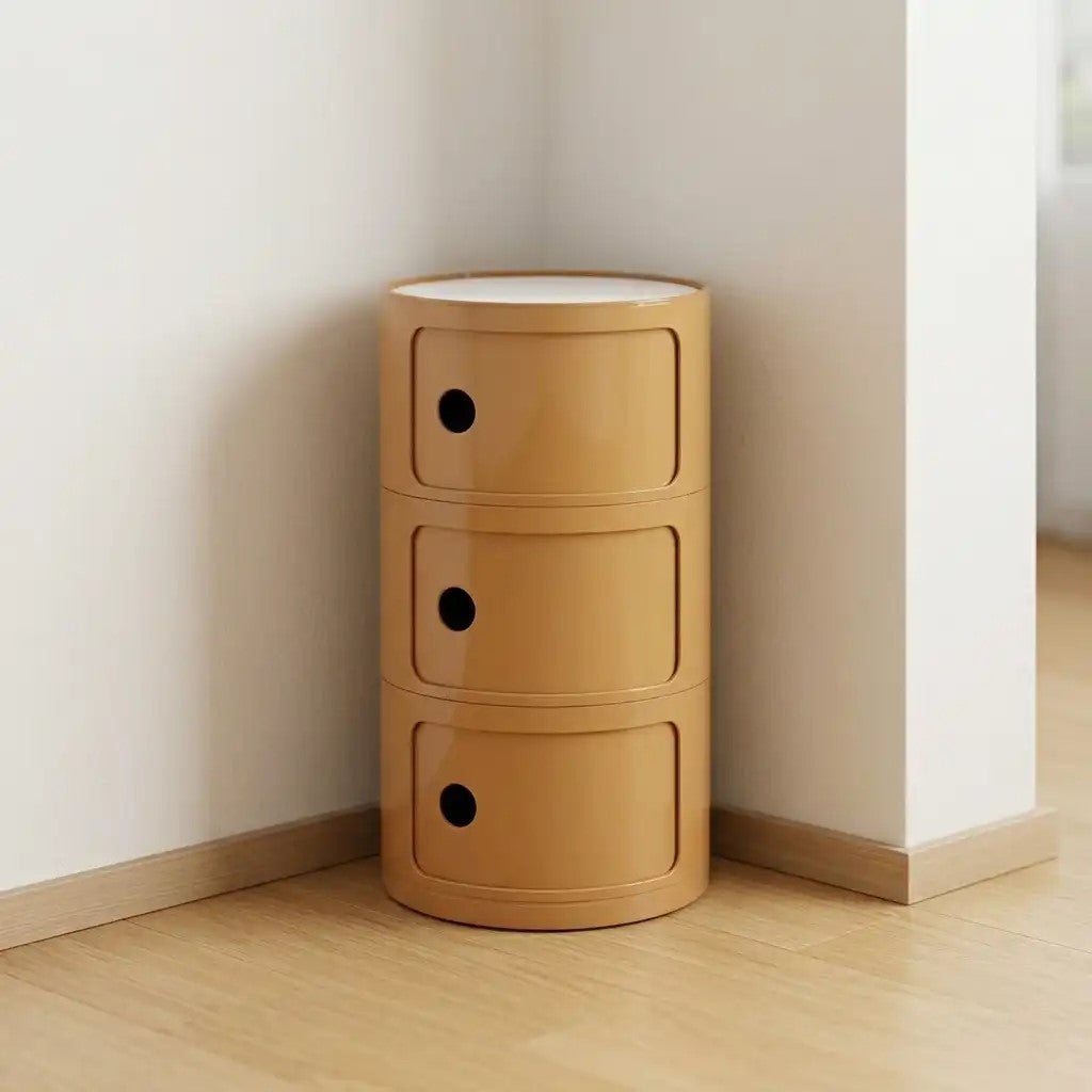 Round Multi-Layer Bedside Storage Table