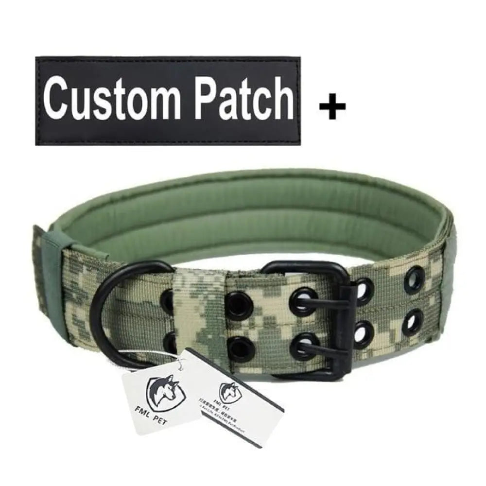 Tactical Dog Collar with Custom Patch