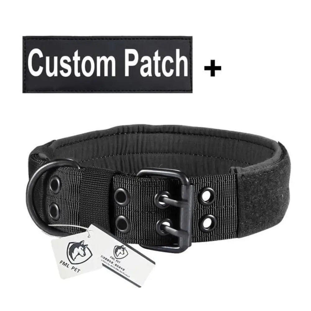 Tactical Dog Collar with Custom Patch