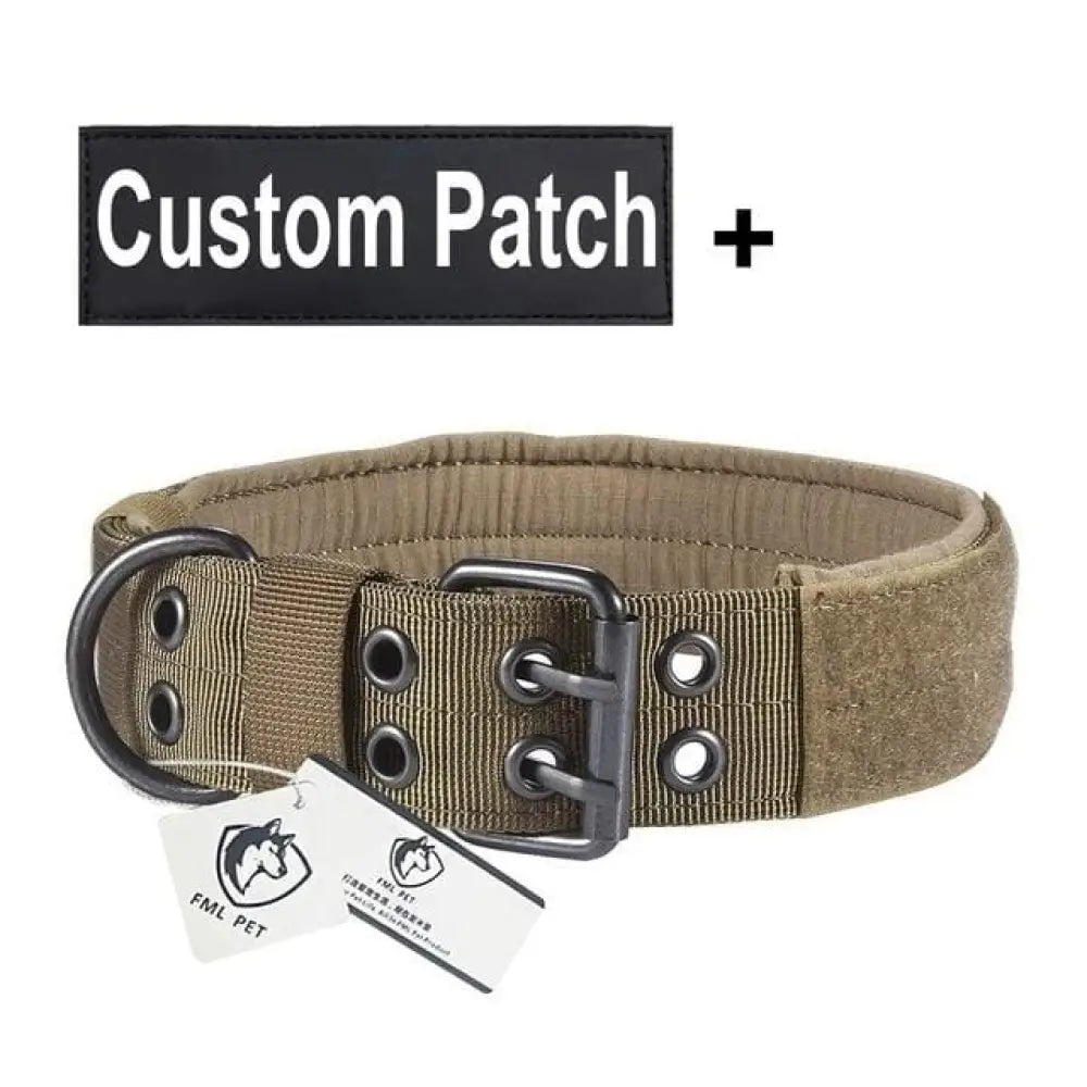 Tactical Dog Collar with Custom Patch
