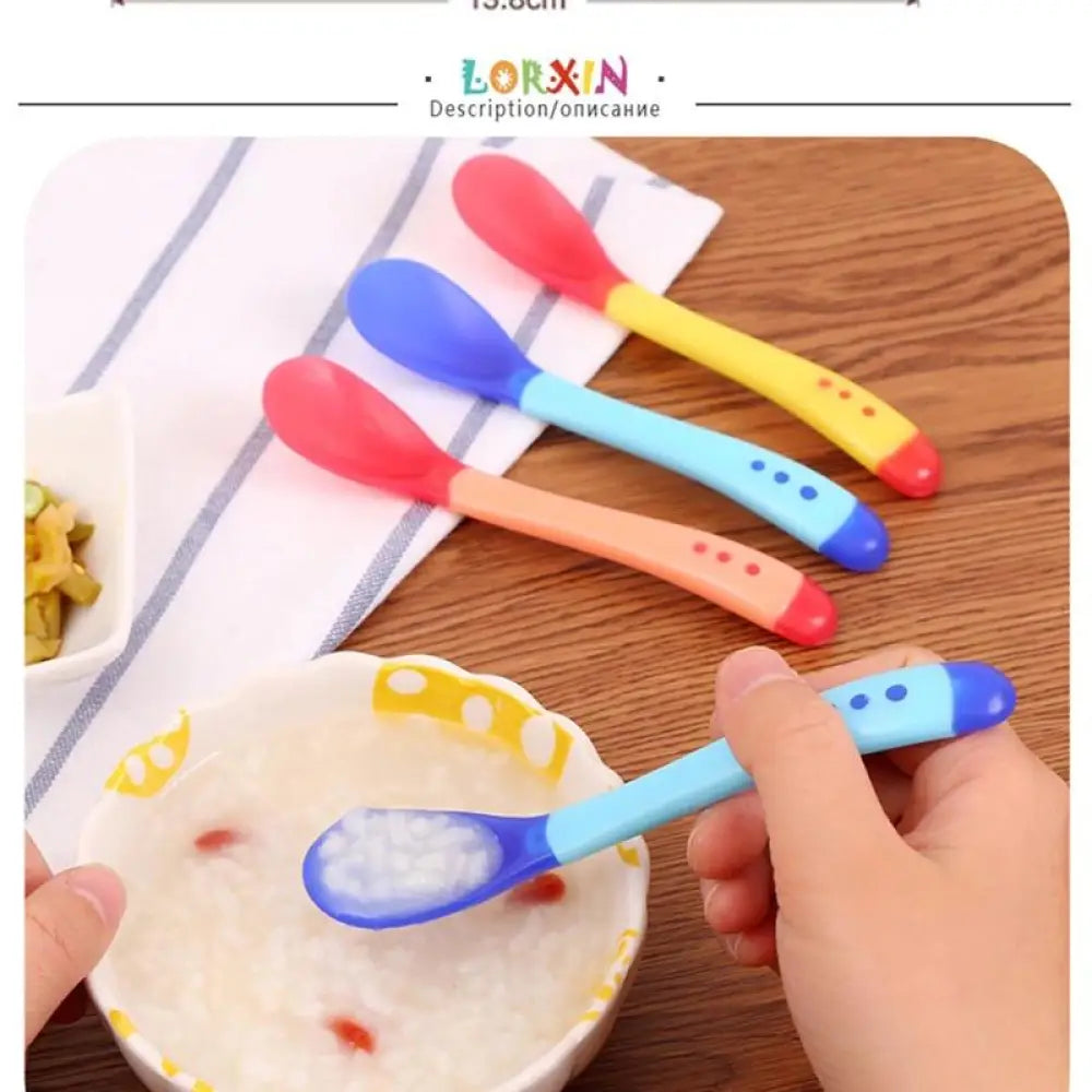 Temperature Sensing Silicone Baby Spoon