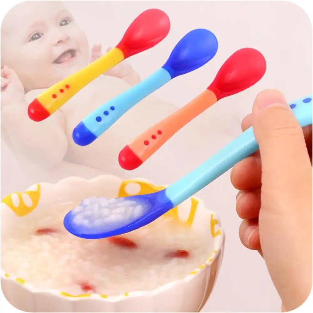 Temperature Sensing Silicone Baby Spoon