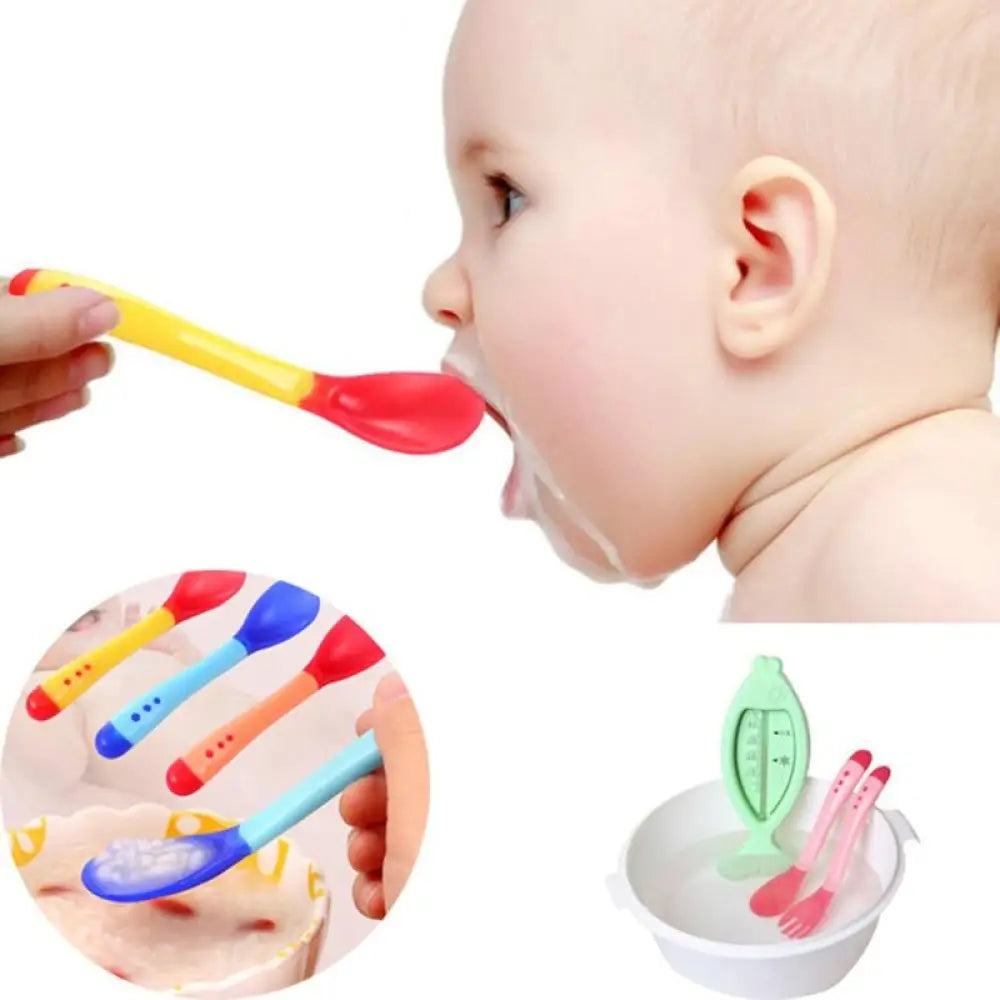 Temperature Sensing Silicone Baby Spoon