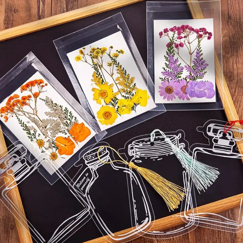 Transparent Dried Flower Bookmarks