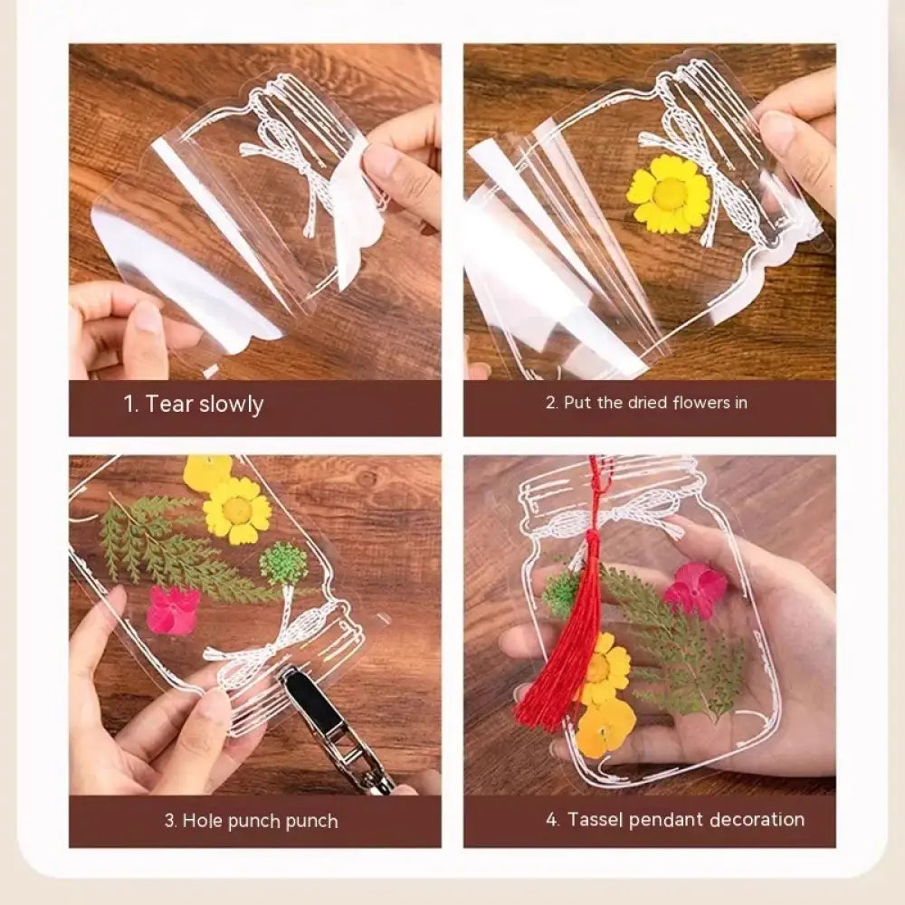Transparent Dried Flower Bookmarks