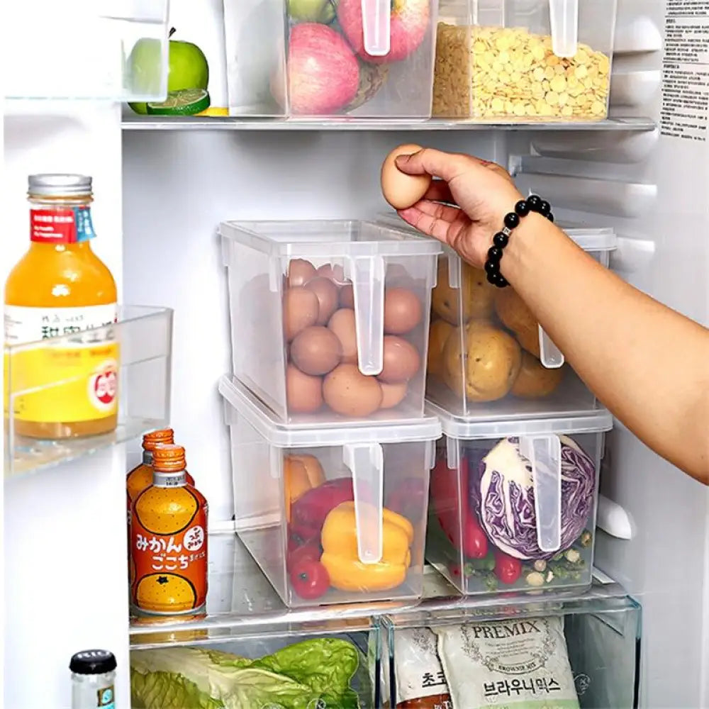 Transparent Food Storage Containers Fridge Organizer