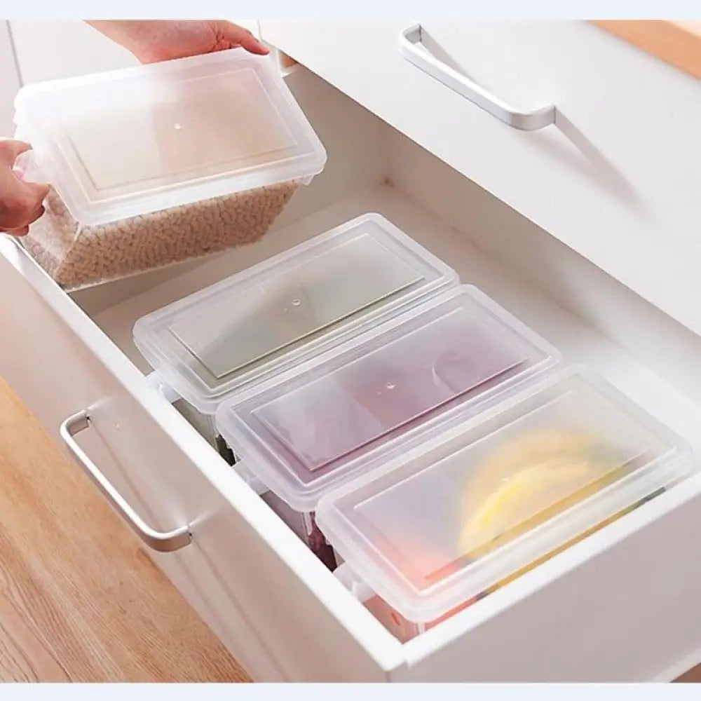 Transparent Food Storage Containers Fridge Organizer