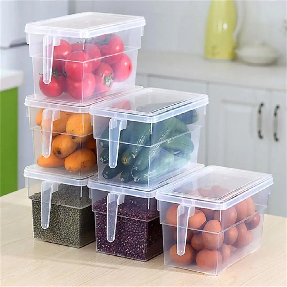 Transparent Food Storage Containers Fridge Organizer