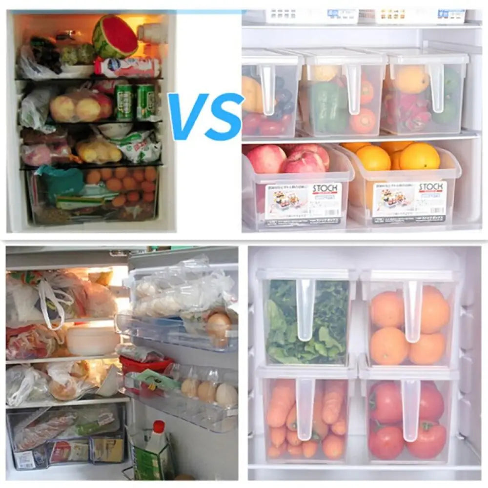 Transparent Food Storage Containers Fridge Organizer
