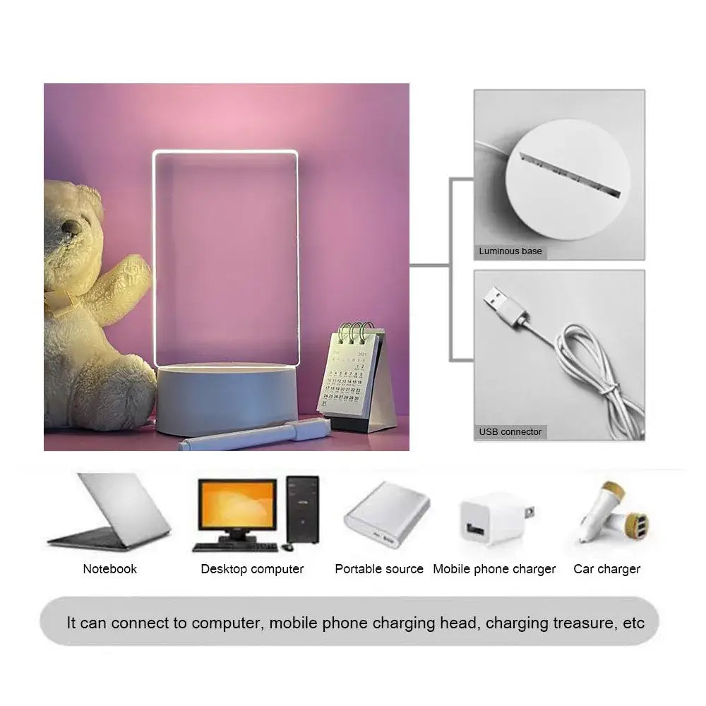 Transparent Luminous Acrylic LED Night Lights