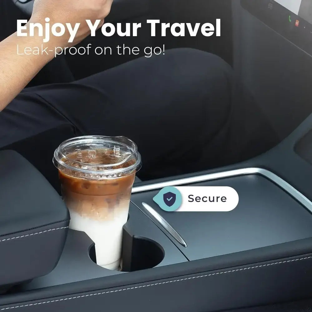 Transparent Plastic Cup – Disposable Coffee, Bubble Tea & Cold Drink Cup Without Straw Cap