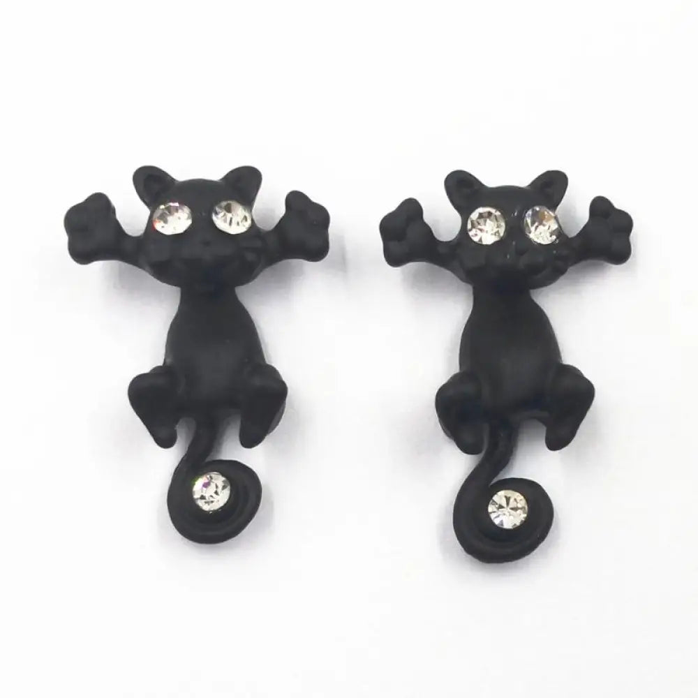 Trap Cat Stud Earrings — Cute Clay Cat Earrings in 8 Colors