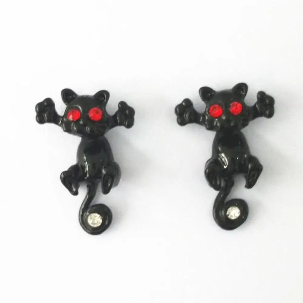 Trap Cat Stud Earrings — Cute Clay Cat Earrings in 8 Colors