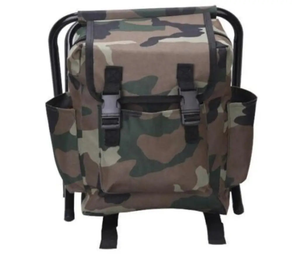 Travel Backpack Chair — 2-in-1 Steel Frame Folding Chair with 3-Pocket Backpack