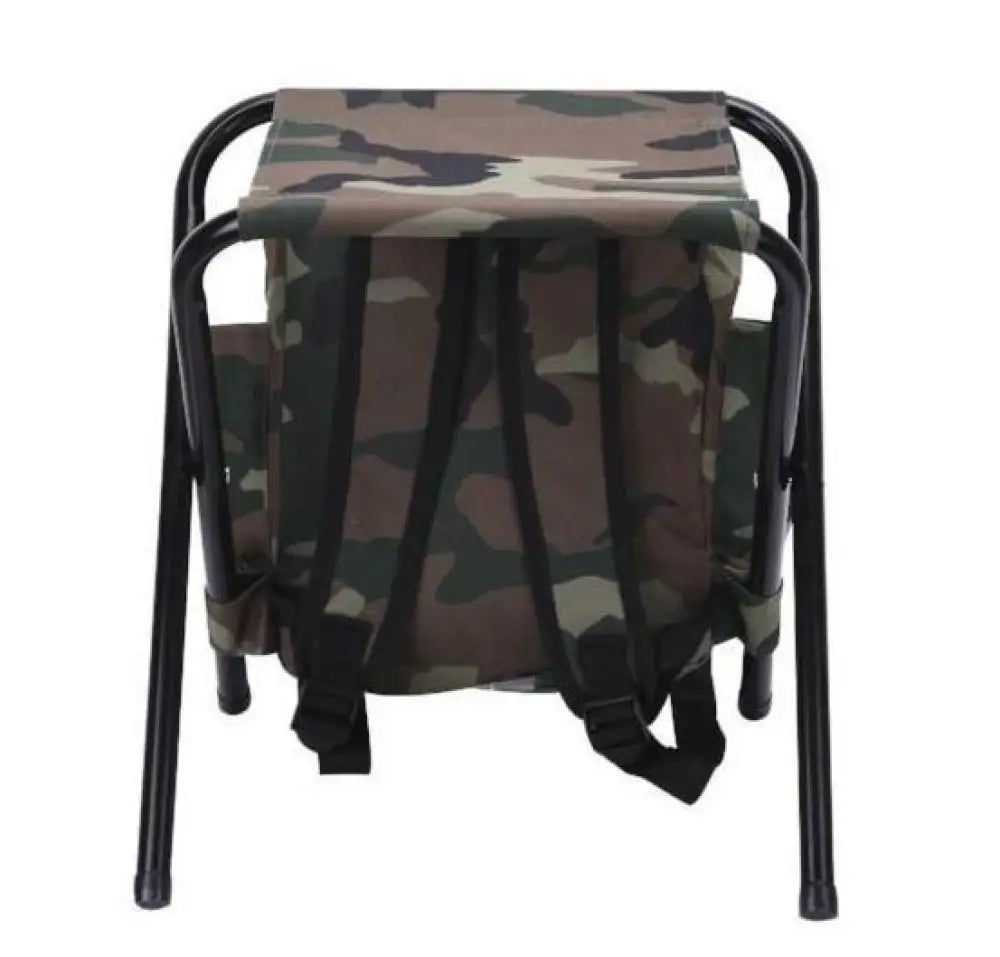 Travel Backpack Chair — 2-in-1 Steel Frame Folding Chair with 3-Pocket Backpack