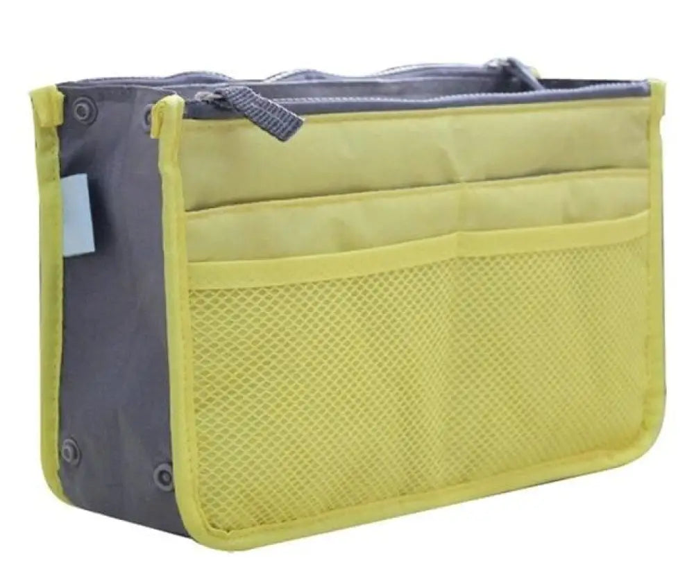 Handbag Organizer Insert — 13-Pocket Expandable Nylon Liner for Purses & Totes
