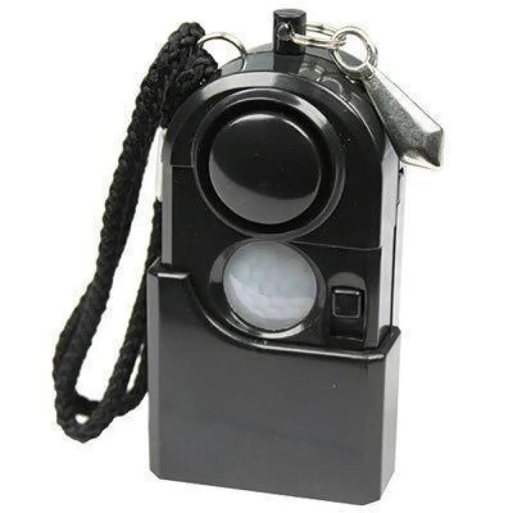 Mini PIR Motion Sensor Security Alarm — 120dB SOS Alert with LED Flashlight