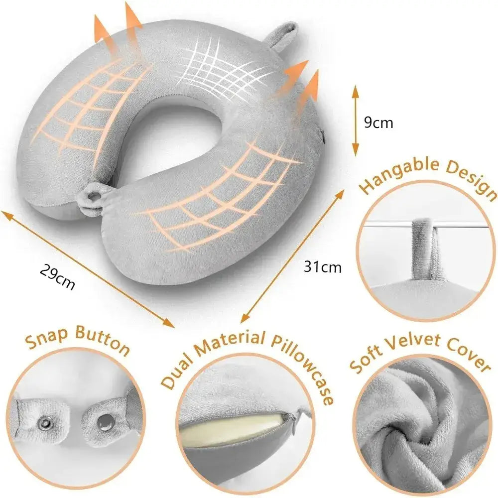 Travel Pillow – U-Shape Memory Foam Neck Pillow