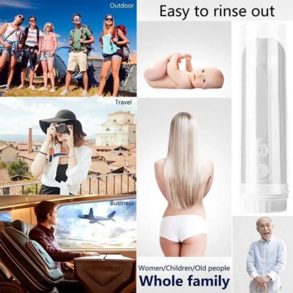 Travel Portable Electric Bidet Sprayer — 180° Nozzle, Auto Decompression