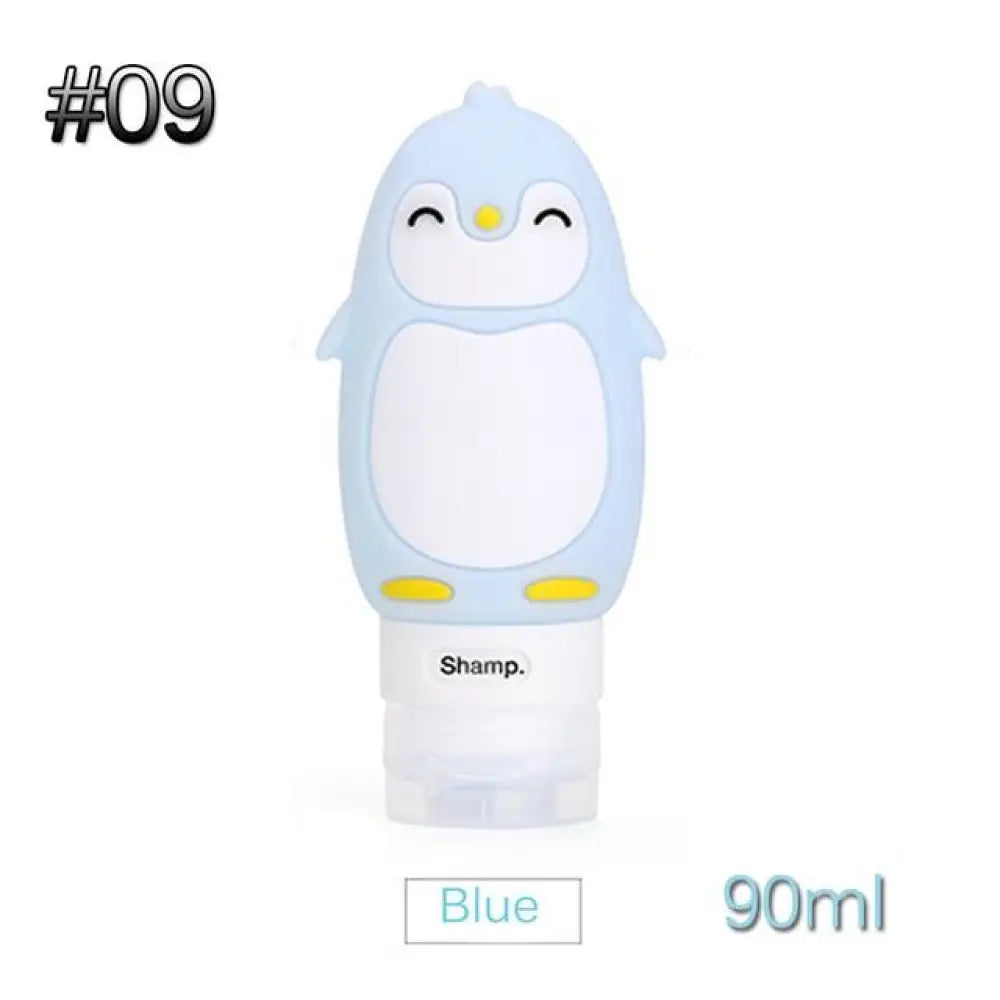 Penguin Travel Squeeze Bottles — Cute Silicone TSA-Approved Refillable Containers