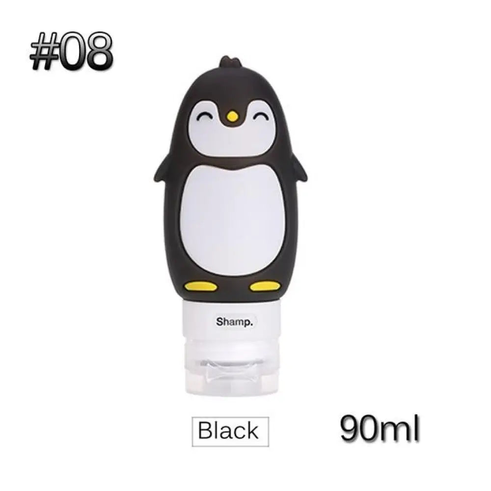 Penguin Travel Squeeze Bottles — Cute Silicone TSA-Approved Refillable Containers
