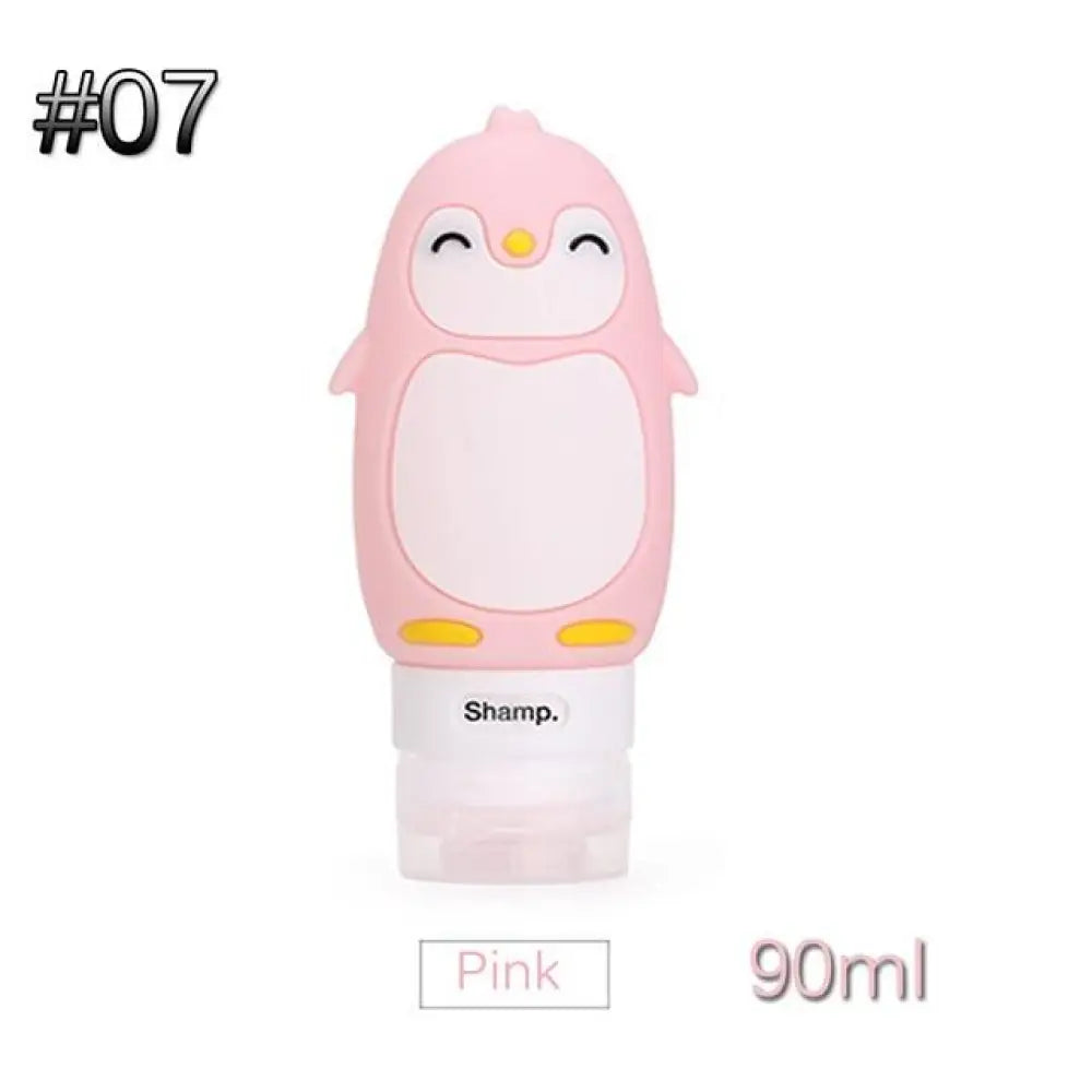 Penguin Travel Squeeze Bottles — Cute Silicone TSA-Approved Refillable Containers