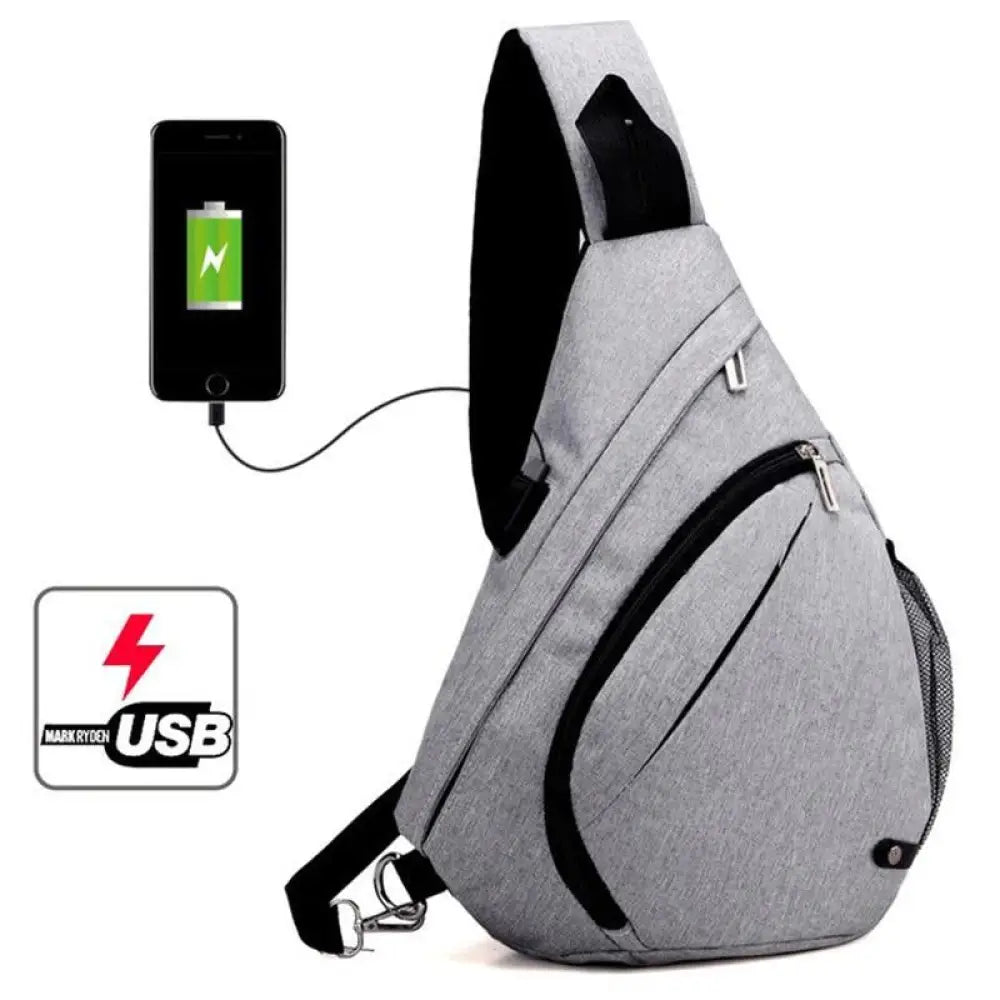 TravelPro™ USB Charging Sling Backpack — Anti-Theft Crossbody with USB Port