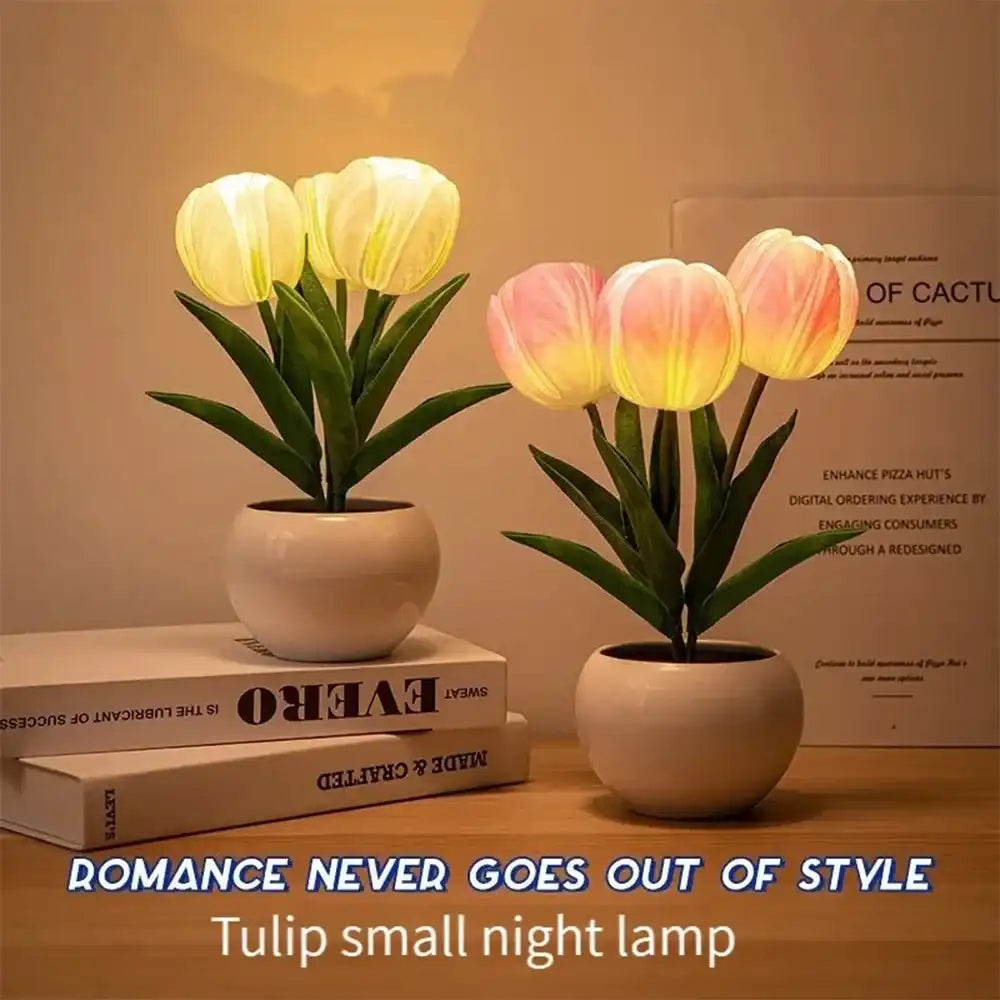 LED Tulip Night Light - High-Simulation Flower Atmosphere Lamp