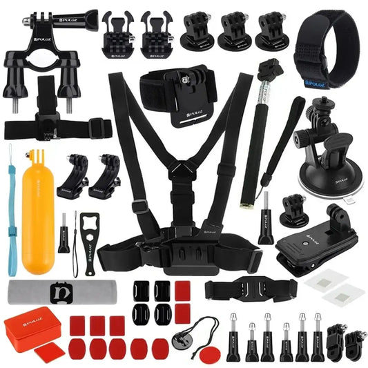 Ultimate 53-in-1 Action Camera Accessories Combo Kit | Complete Mounting & Protection Set for GoPro, Insta360