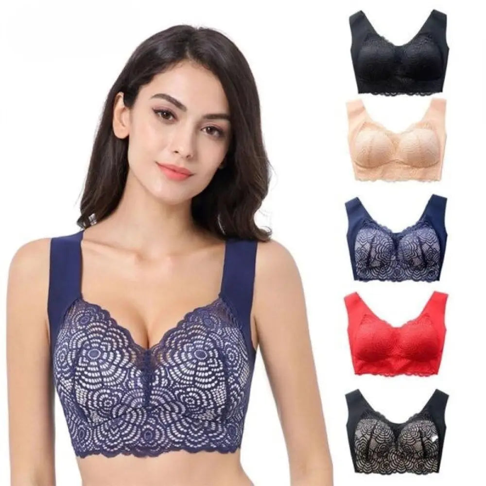 Ultimate Lift Stretch Full-Figure Seamless Lace Cut-Out Bra