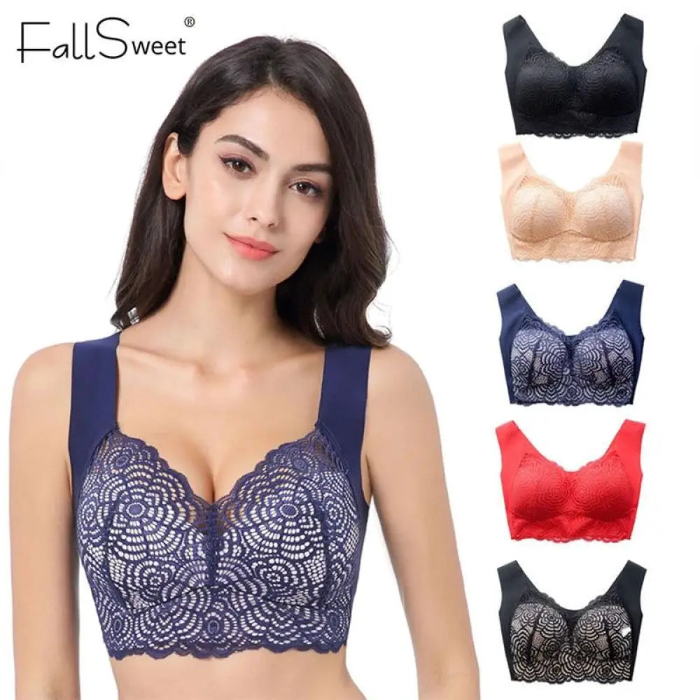 Ultimate Lift Stretch Full-Figure Seamless Lace Cut-Out Bra