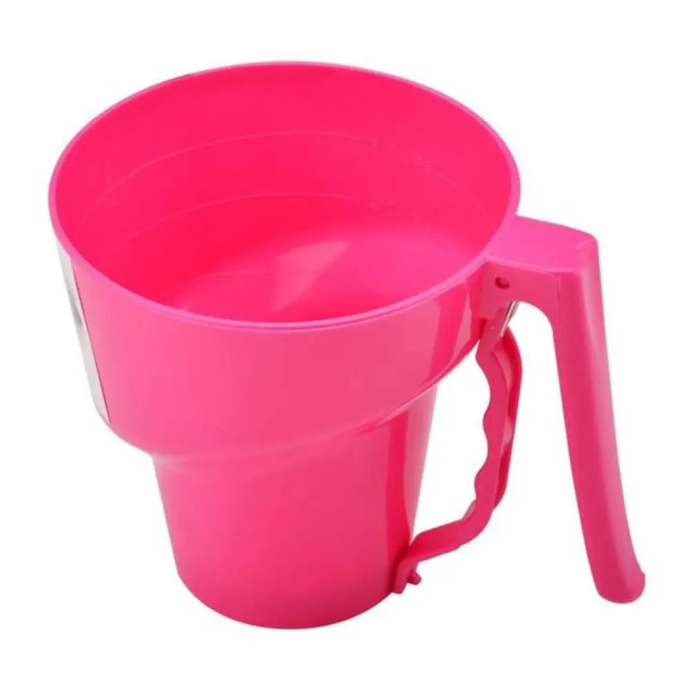 Ultra Flour Sifter – Fine Mesh, Squeeze Handle, Teal & Pink