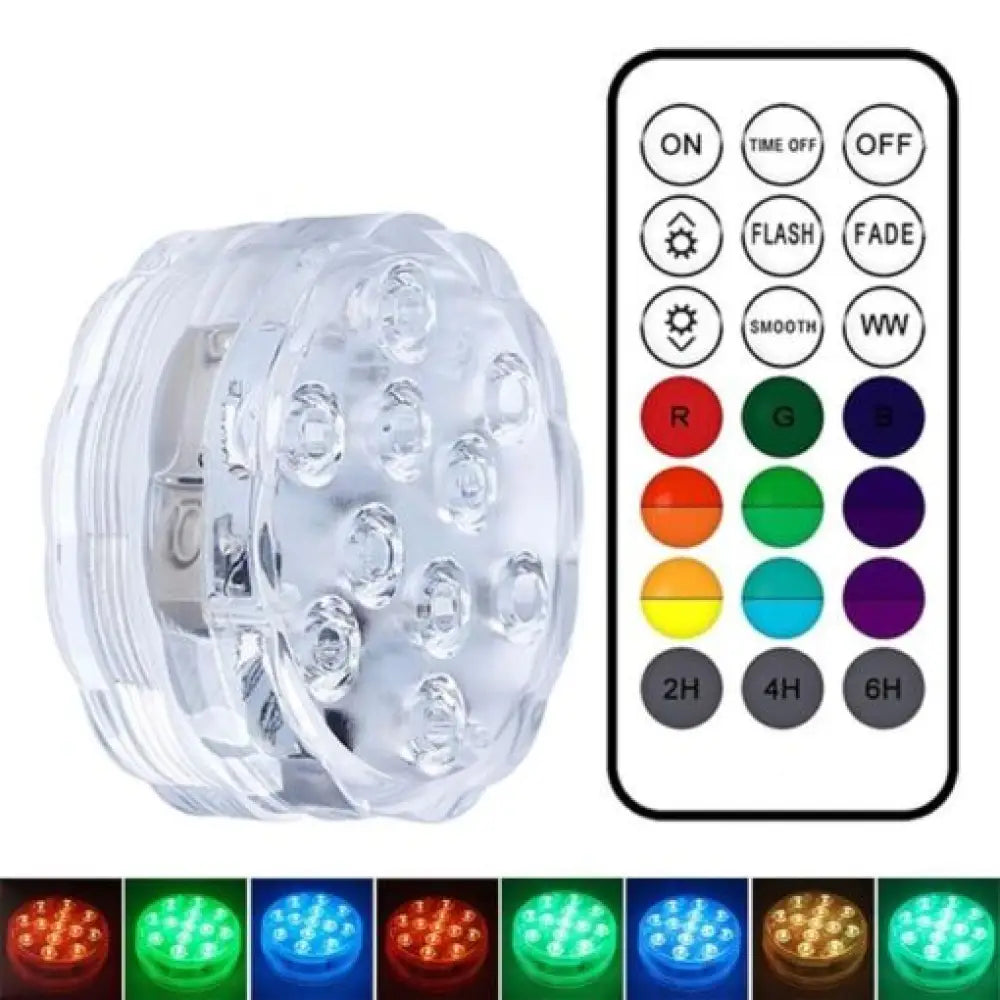 Underwater Spa Light – 16 Colors, Remote, IP68 Waterproof