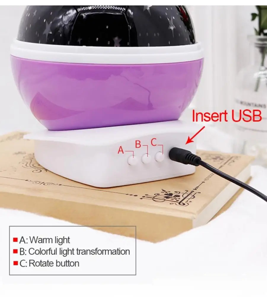 Unicorn Sky Projector – Galaxy Night Light, USB & Battery