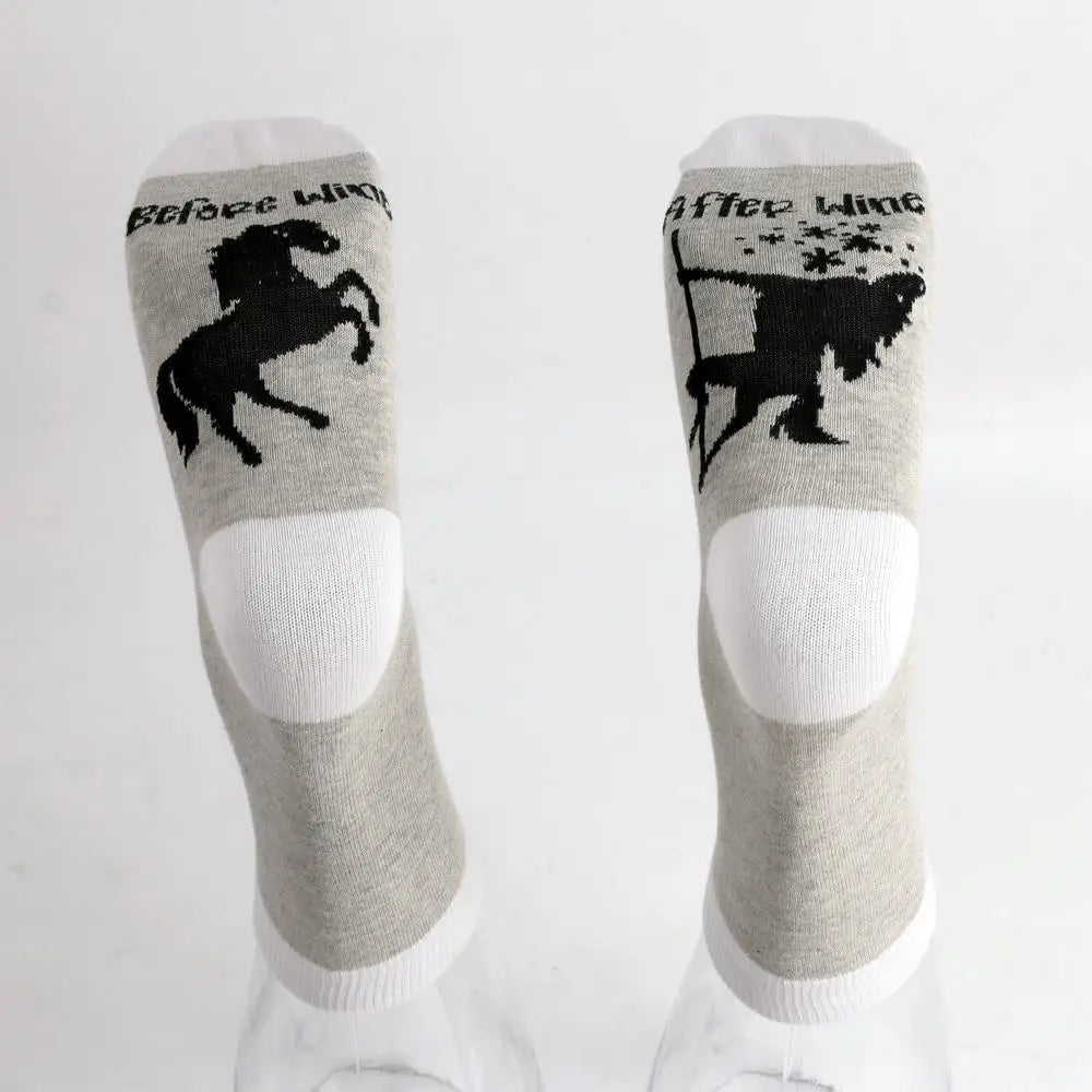 Unicorn Wine Socks – 100% Cotton, Cute Novelty Gift Socks