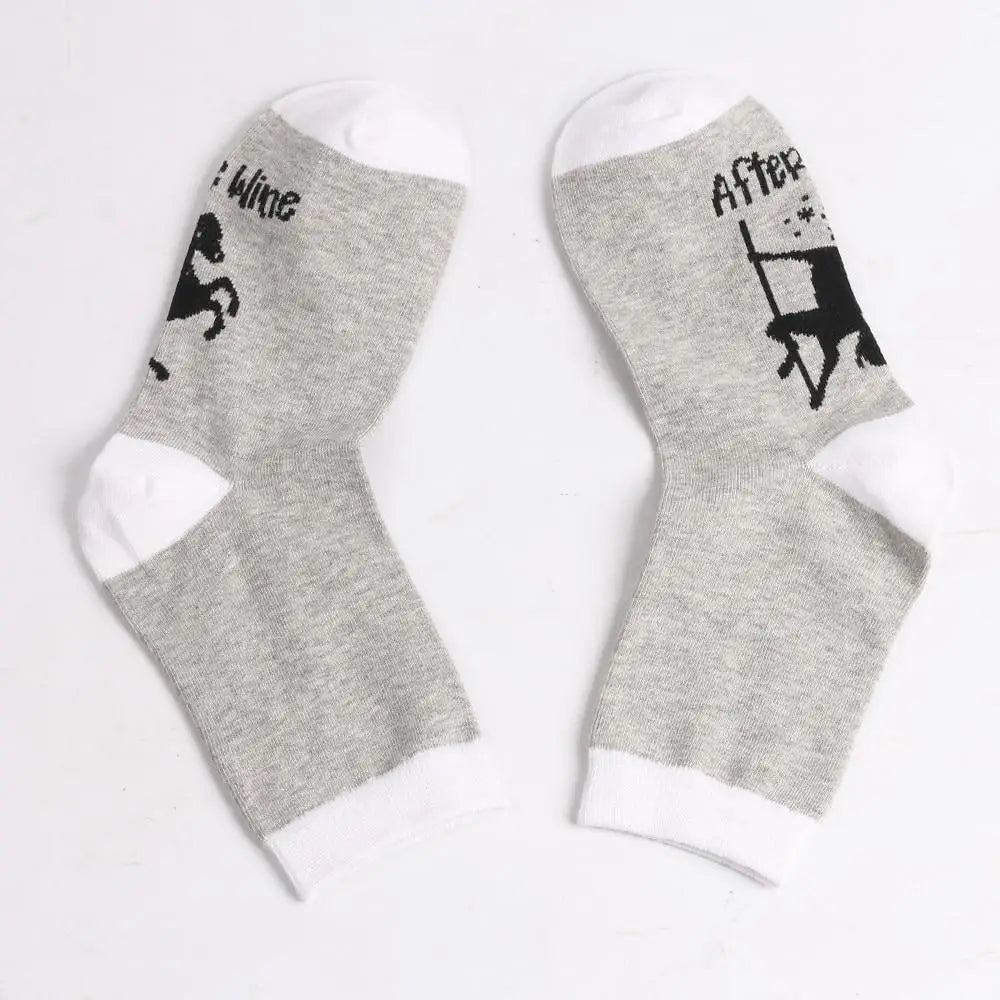 Unicorn Wine Socks – 100% Cotton, Cute Novelty Gift Socks