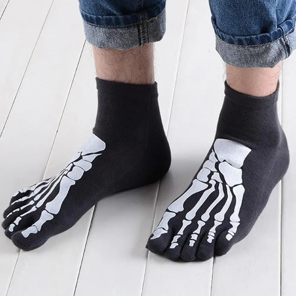 Unisex Ankle Bone Socks – Skeleton Print, 3 Colors