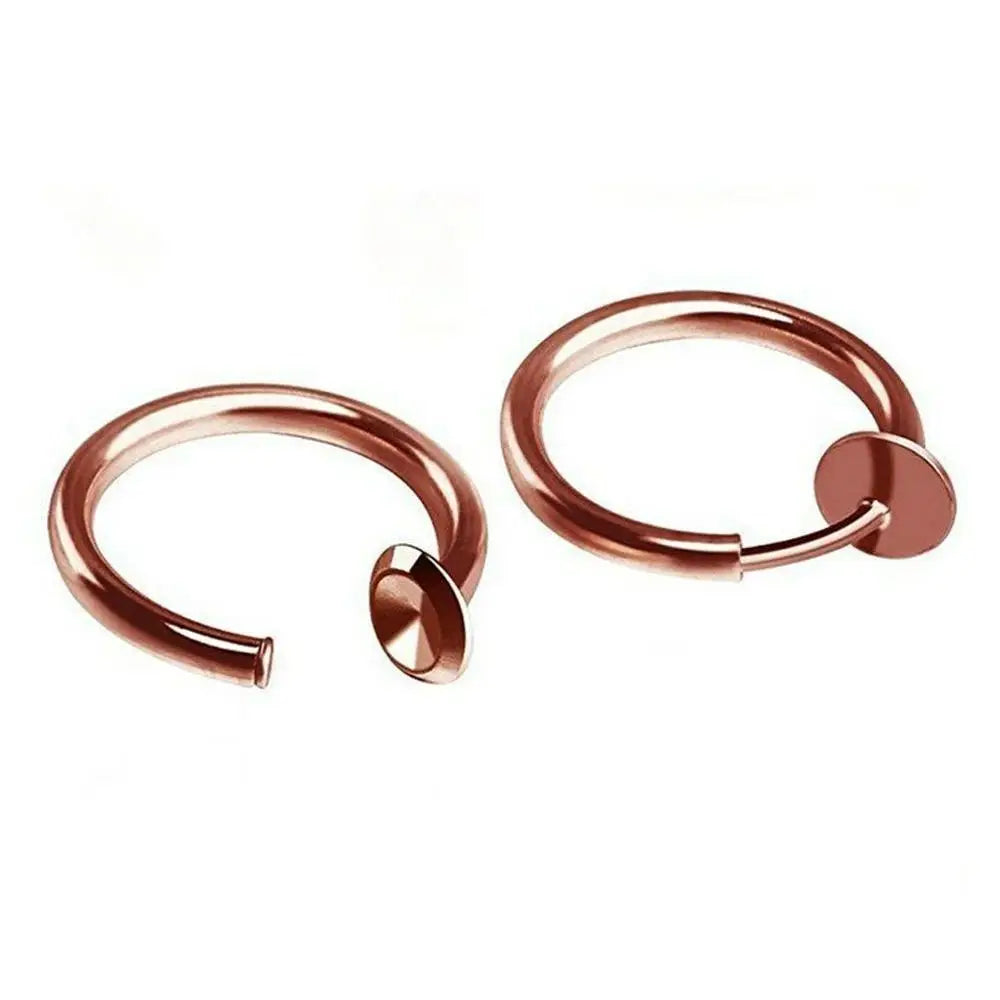 Unisex Stainless Steel Retractable Hoop