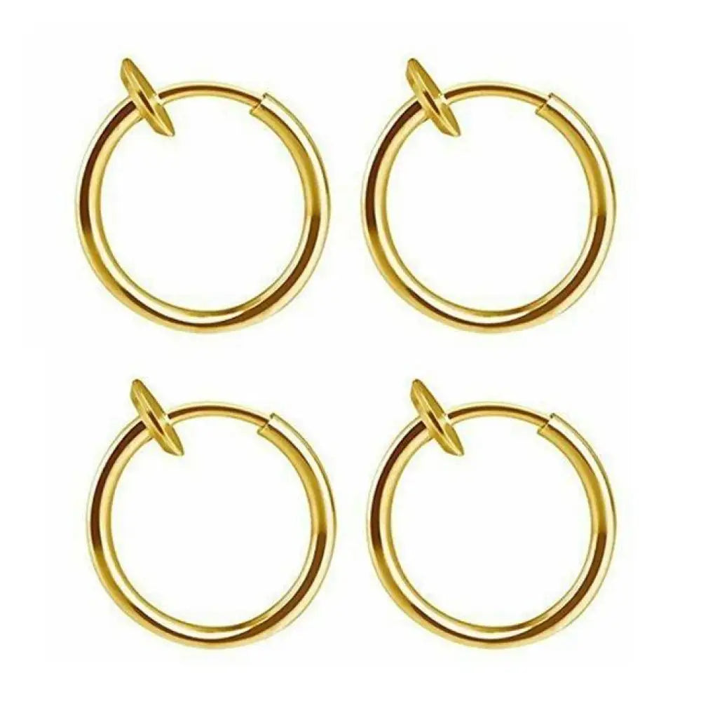 Unisex Stainless Steel Retractable Hoop