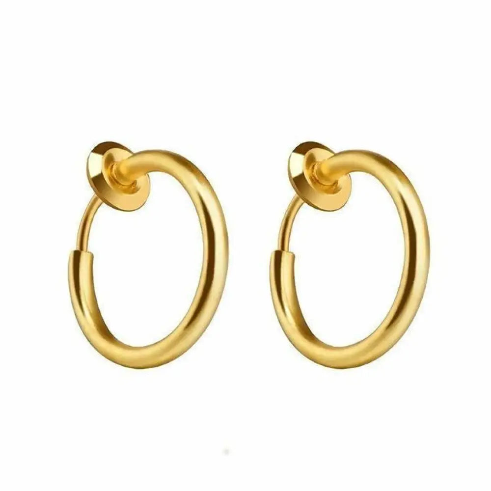 Unisex Stainless Steel Retractable Hoop