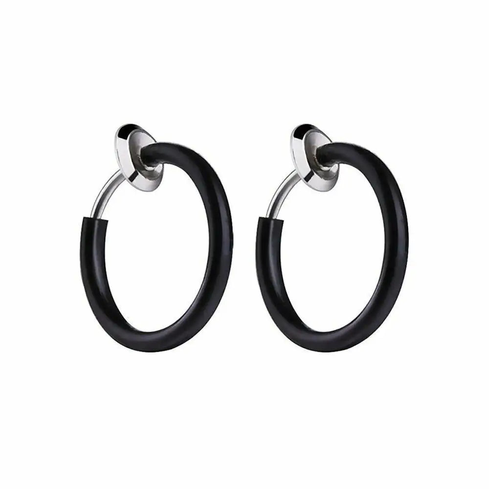 Unisex Stainless Steel Retractable Hoop