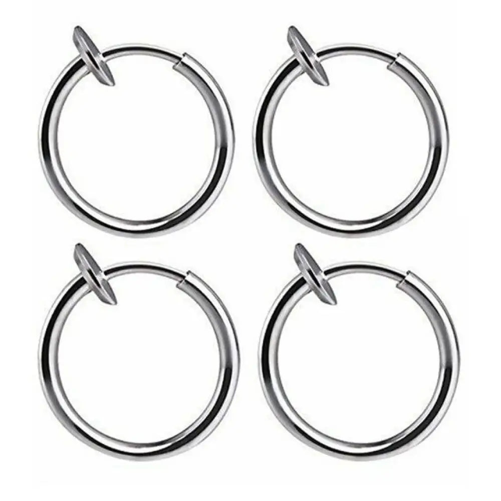 Unisex Stainless Steel Retractable Hoop