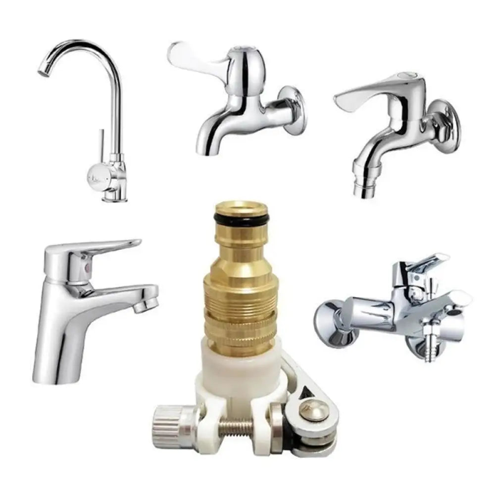 Universal 3-in-1 Brass Hose Tap Connector Leak-Proof Faucet Adapter Set