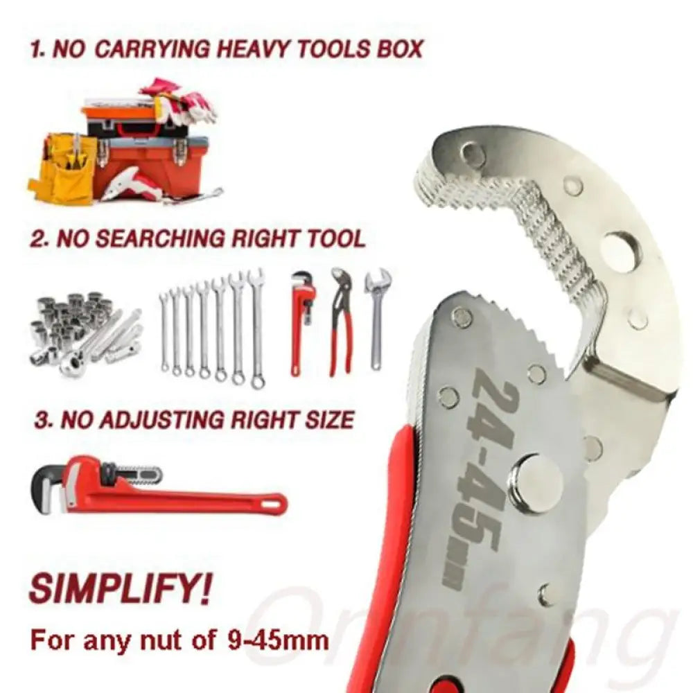 Universal Adjustable Claw Wrench – Double-Sided, 8–45mm