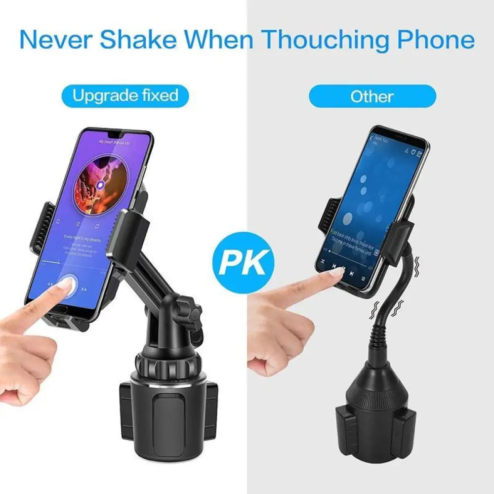 Universal Cup Holder Phone Mount – 360° Rotation, Type A/B