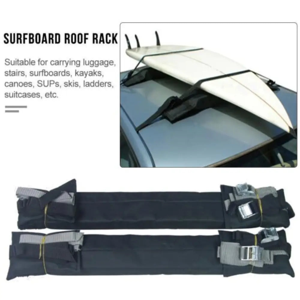 Universal Padded Car Roof Rack for Surfboards & Boards